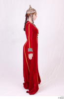  Photos Medieval Turkish Princess in cloth dress 1 Turkish Princess a poses formal dress red dress whole body 0007.jpg